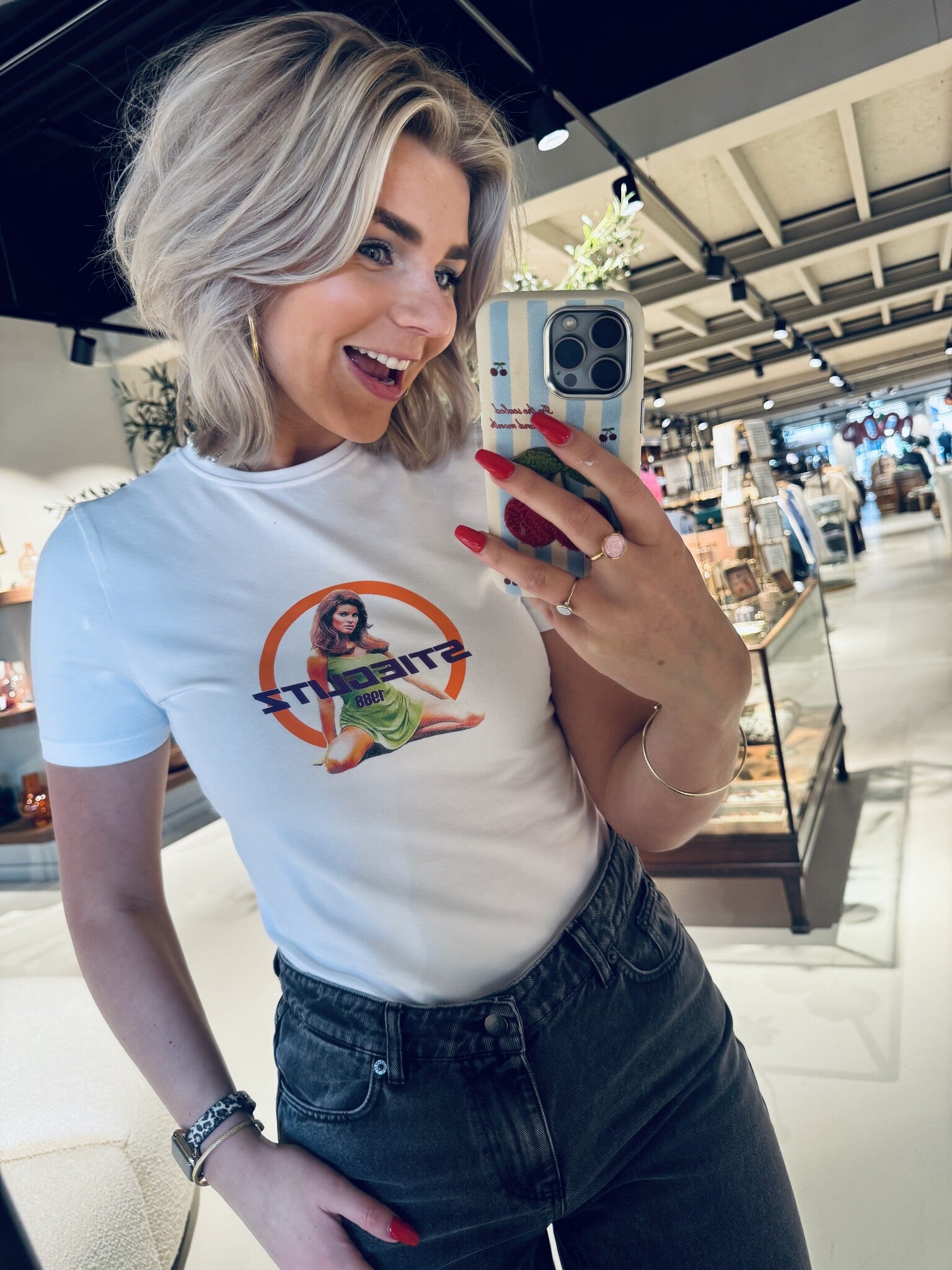 Aimee Shortsleeve Top - White