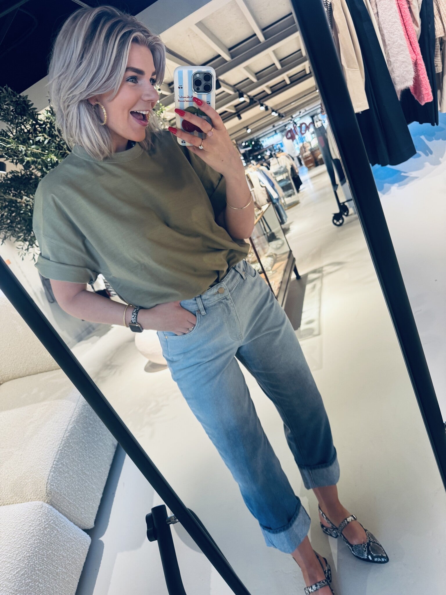 Habillle dip dye jeans - Aqua Blue