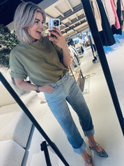 Habillle dip dye jeans - Aqua Blue