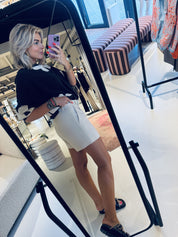 VolaCC Crop Pleat Shorts - Bone