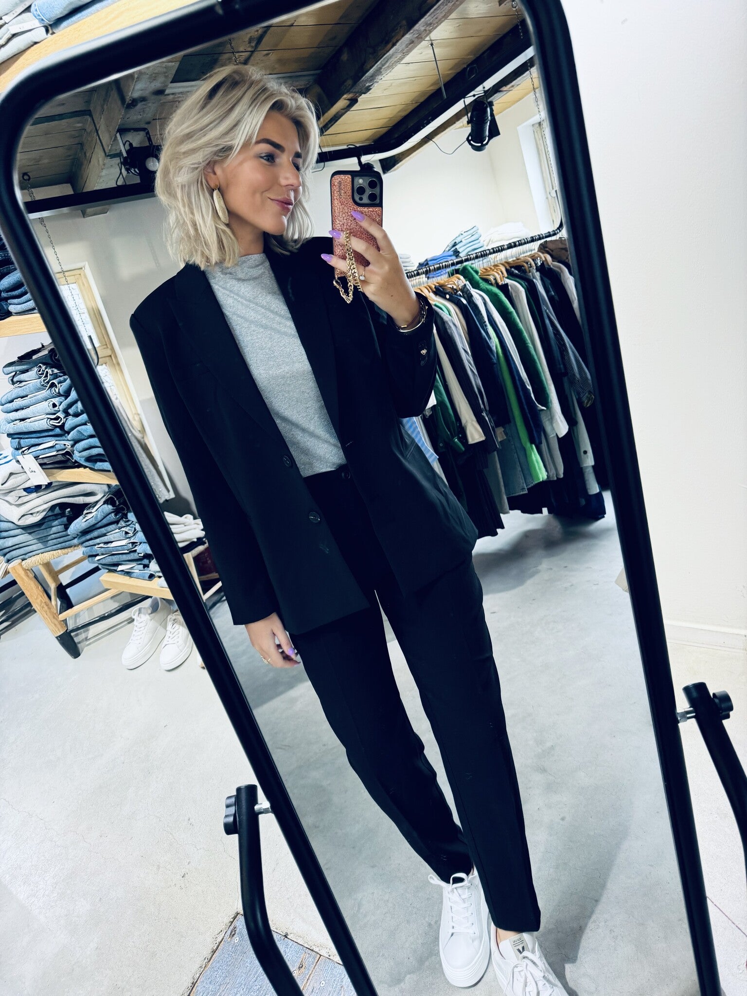 D6Beadu blazer - raven