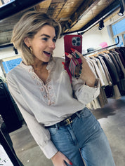 Carmen, blouse - 1165 Sand