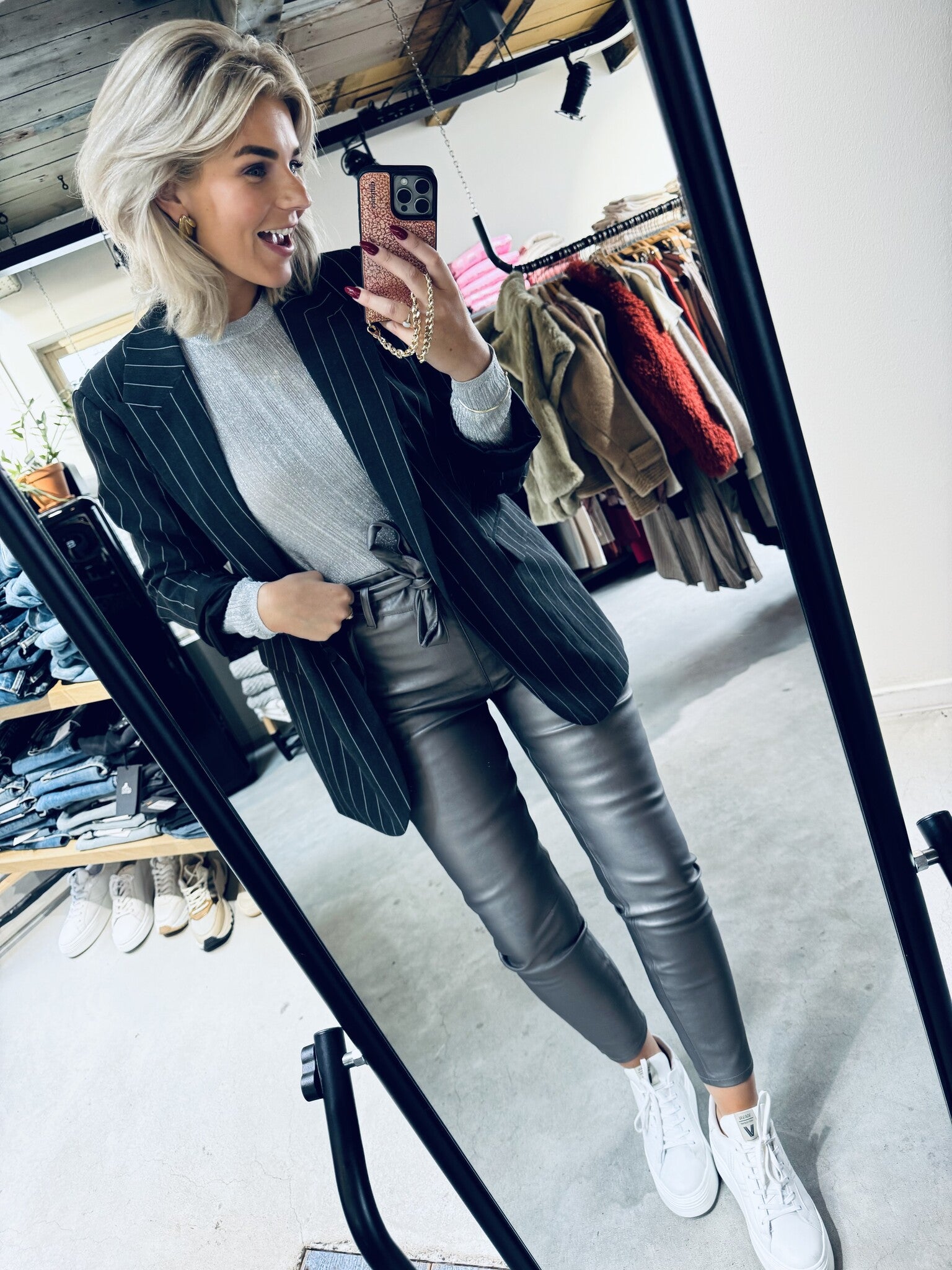 Francis Pants - Metallic Taupe