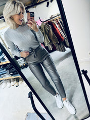 Francis Pants - Metallic Taupe