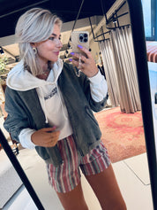 20-509-4203 Bomber jacket denim - blue denim