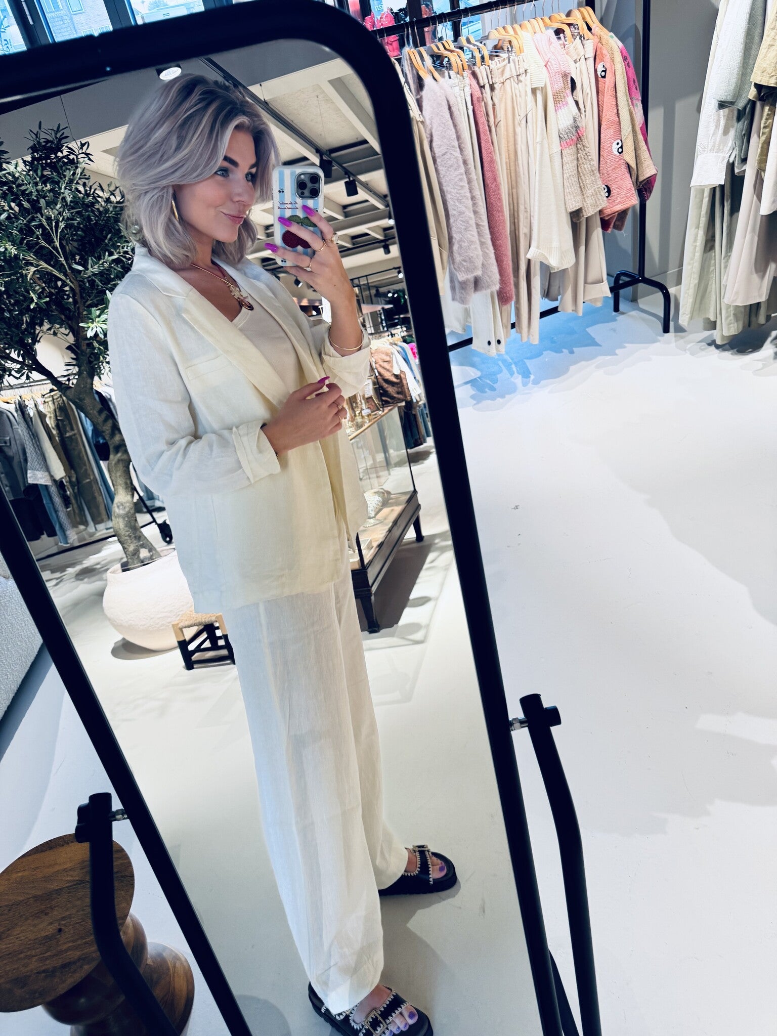 Lennon Blazer - Bone White