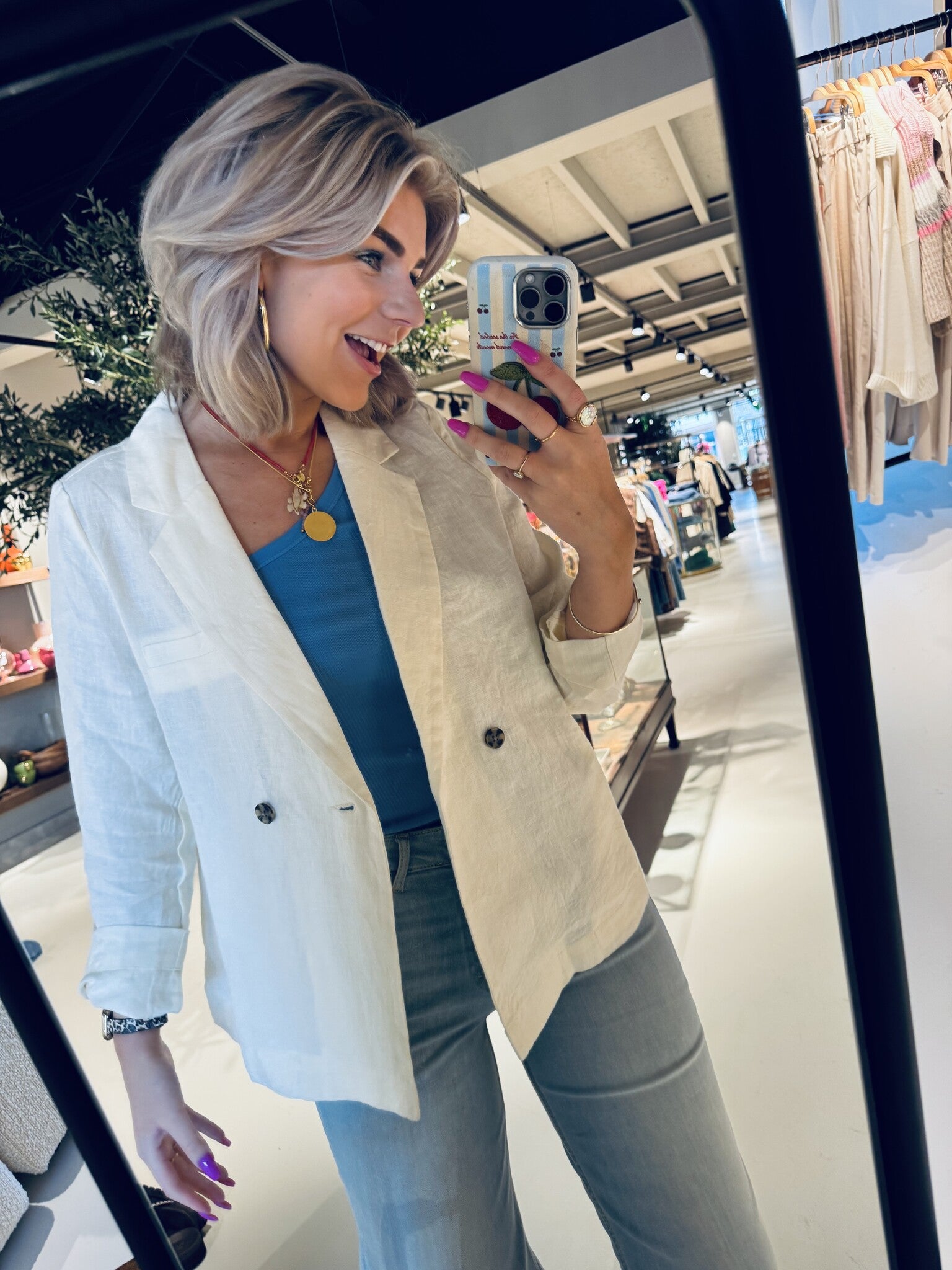 Lennon Blazer - Bone White