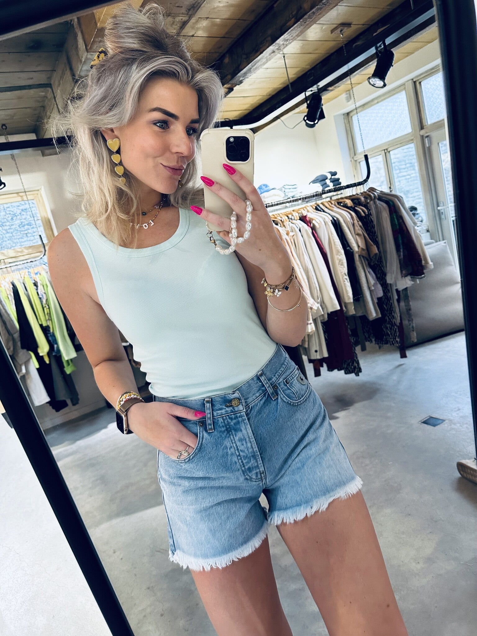 Ella top - Opal Green