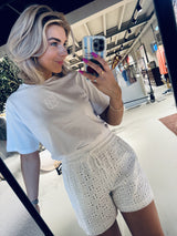 Mikis monogram tee - Optic White