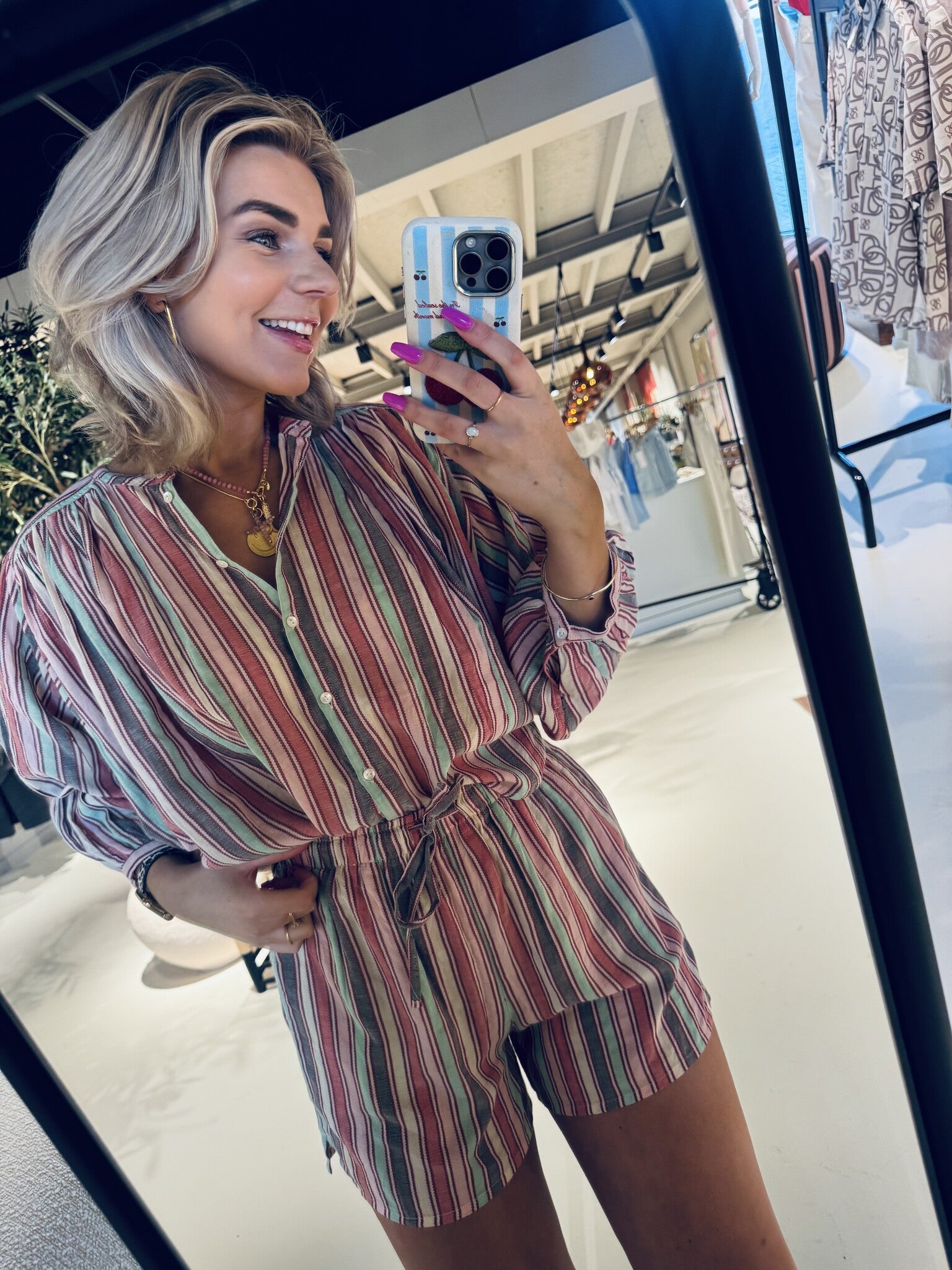 Becky multi stripe athia blouse - Multi stripe
