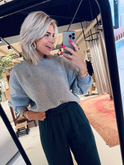 Bibi lucky curve sweater - Grey melee