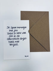 Kaart - Ik spaar momentjes