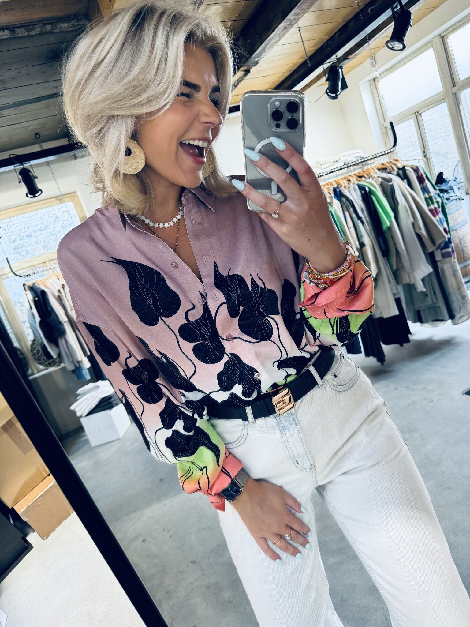 Gelt logo buckle leather belt - Evening Blue