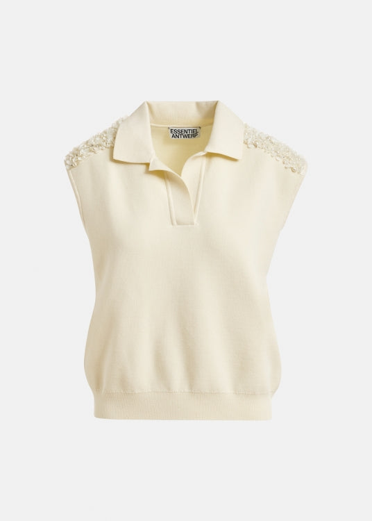Joline Embroidered Knit Polo