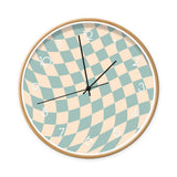 Klok Swirl Green hout/zwart 30cm