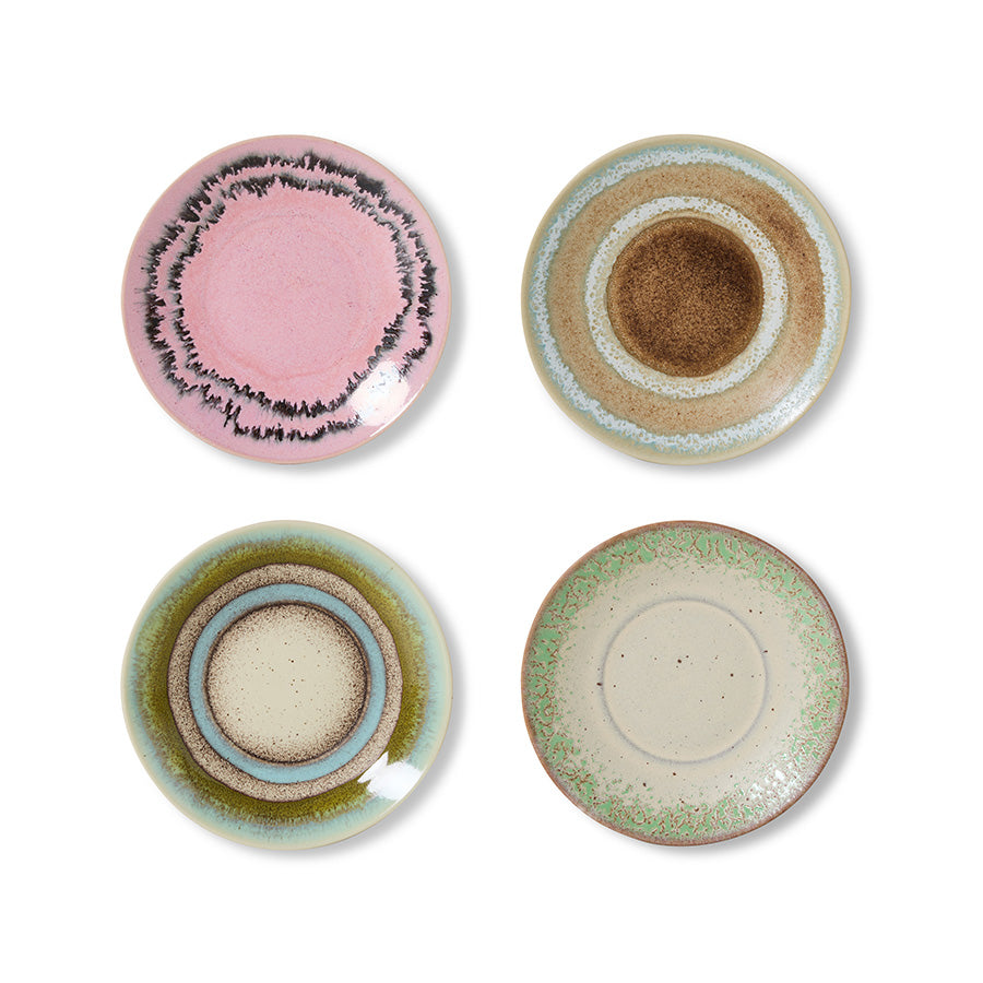 70s ceramics: saucers (set of 4)