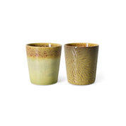 70s ceramics: Van Gogh coffee mugs (set of 2)