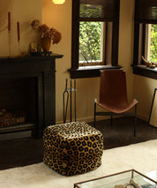 Leopard pouf small