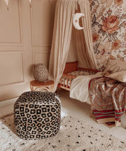 Leopard pouf small
