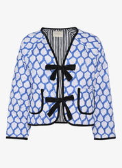 Suvanna Jacket - Organic Cotton Blue Leaves