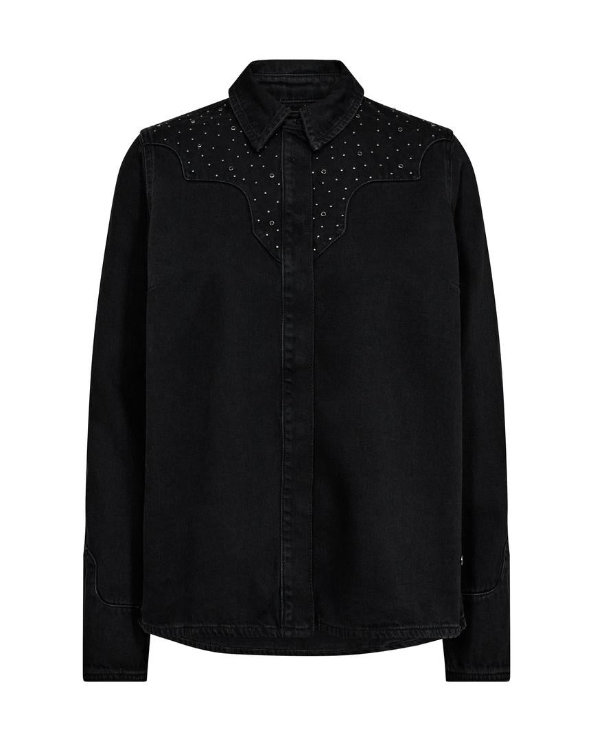 MMEvira Deco Denim Shirt - Black