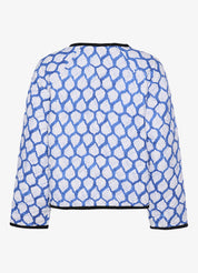 Suvanna Jacket - Organic Cotton Blue Leaves