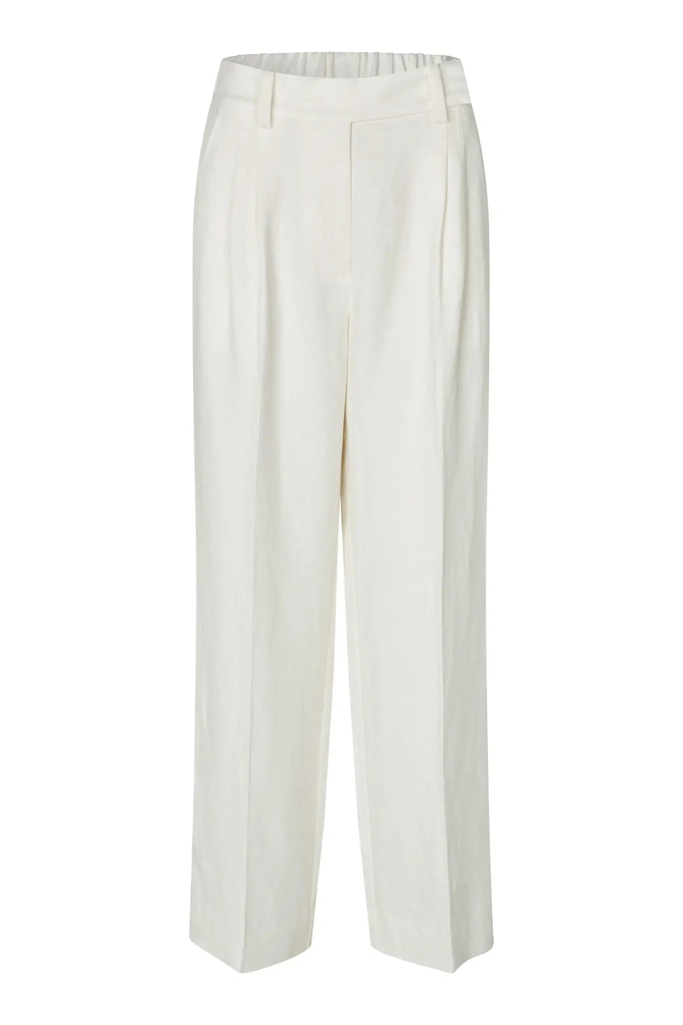 Lino Trousers - White Alyssum