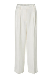 Lino Trousers - White Alyssum
