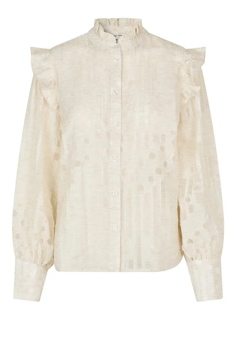 Nete Frill Shirt - Coconut Milk