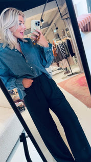 Sarah Short Denim Blouse