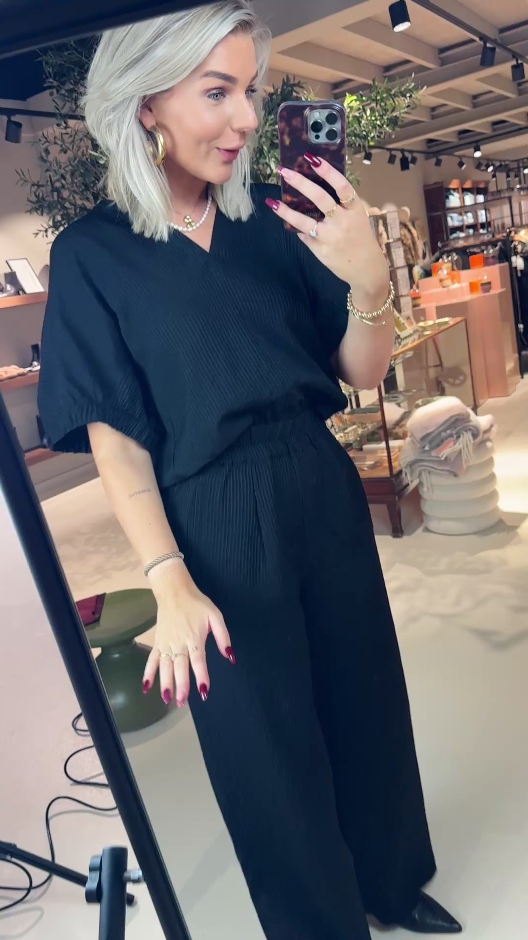 Mabel structure stripe blouse