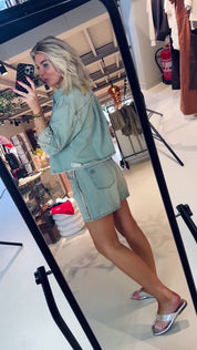 Menton fringed denim shorts