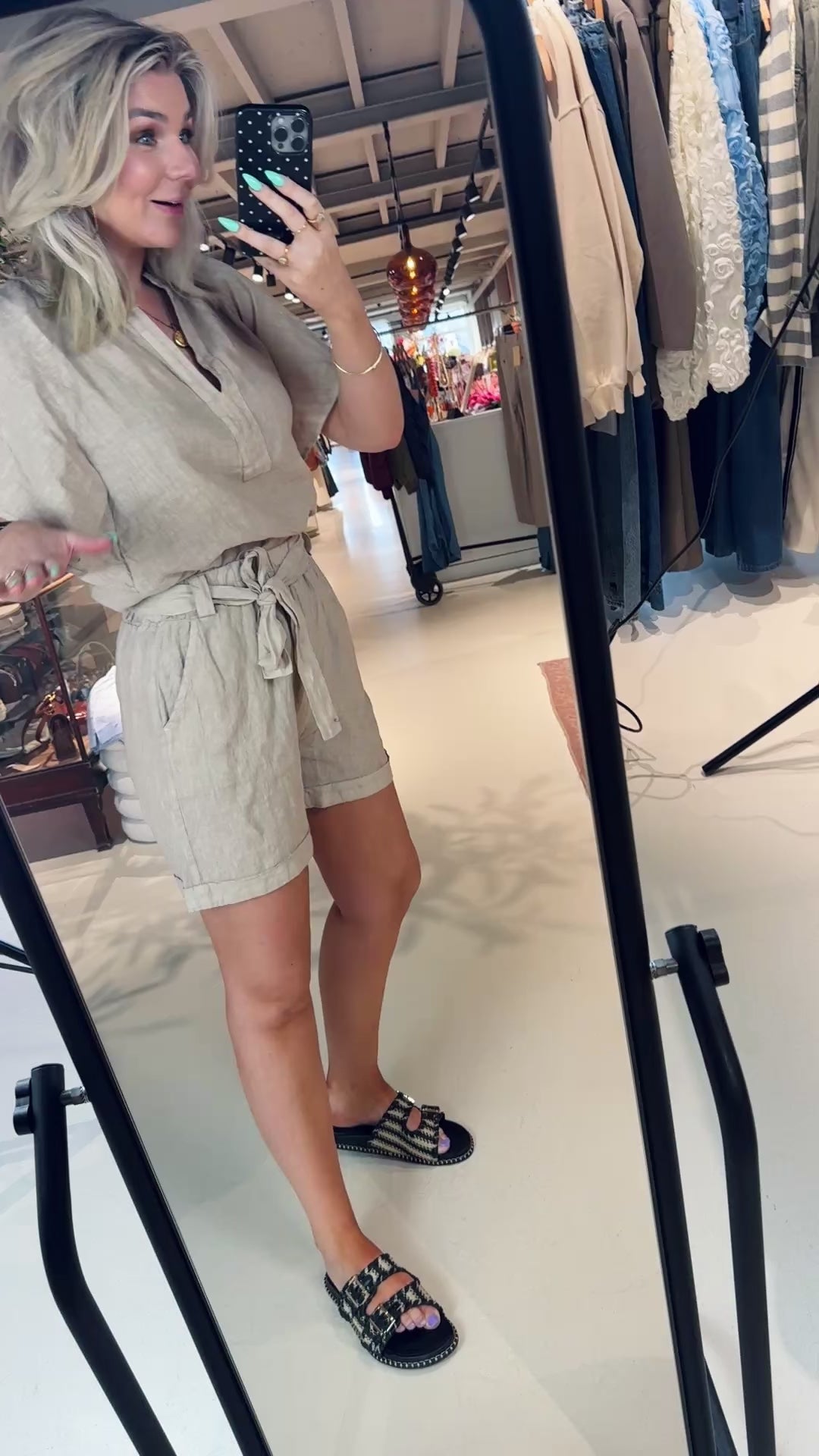June linen shorts