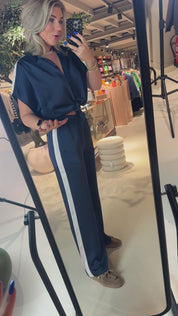 Dare striped satin pants