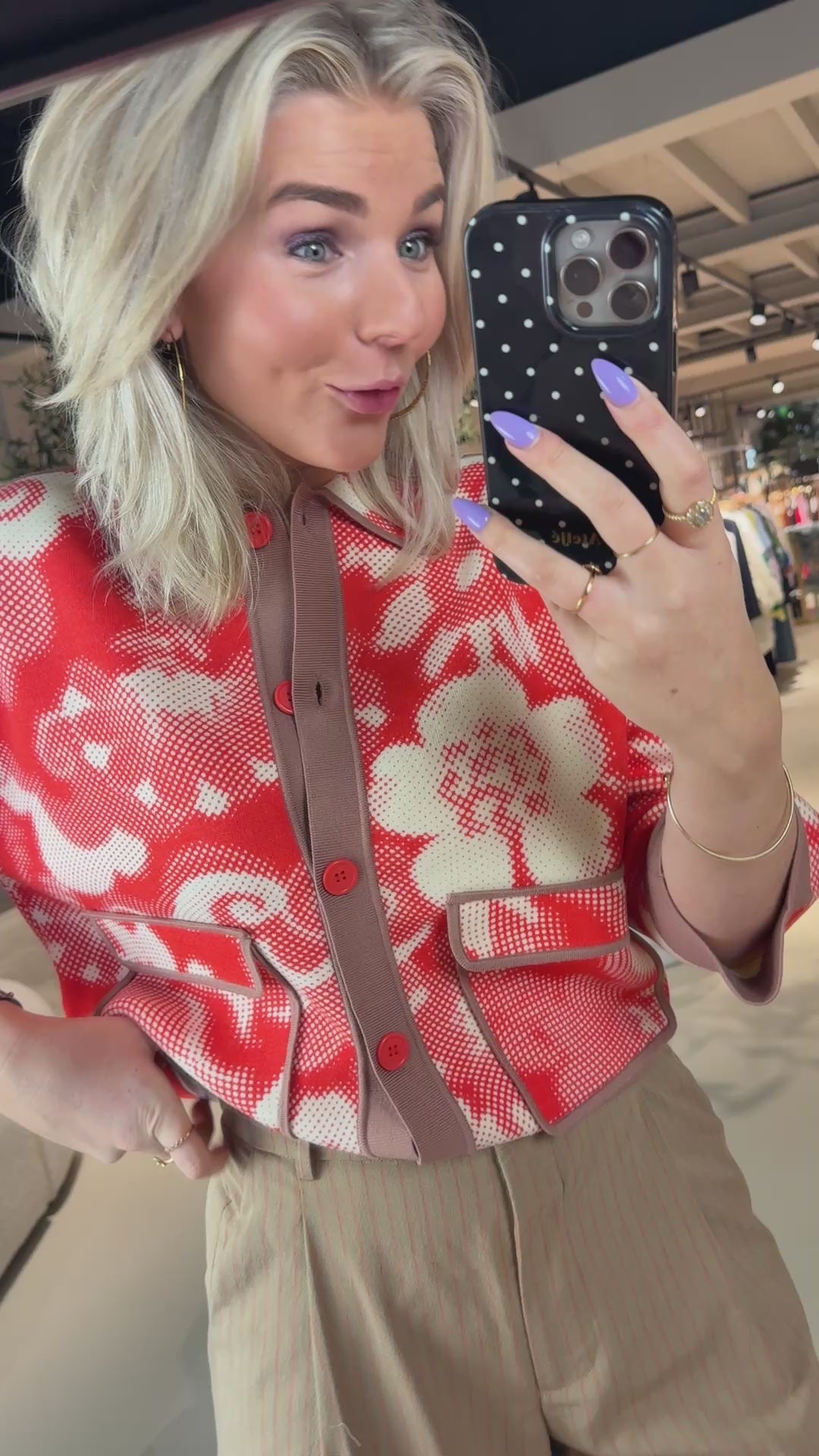 Joly Printed Knit Jacket