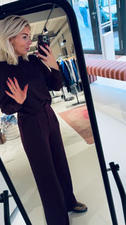 Jules creased satin pants