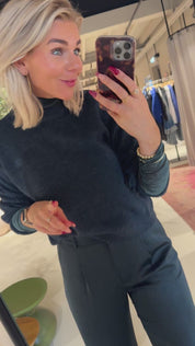 Jules creased satin pants