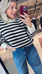 Jacquie striped knit pullover
