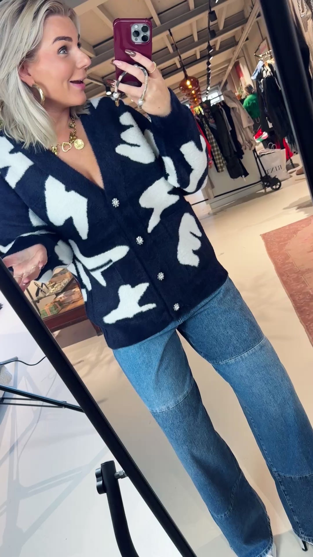 Jarden letters knit cardigan