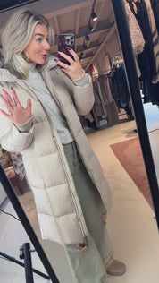 MMNova Square Down Coat - Feather Grey