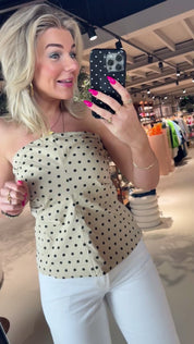 DiddiCC Dot Corsage Top