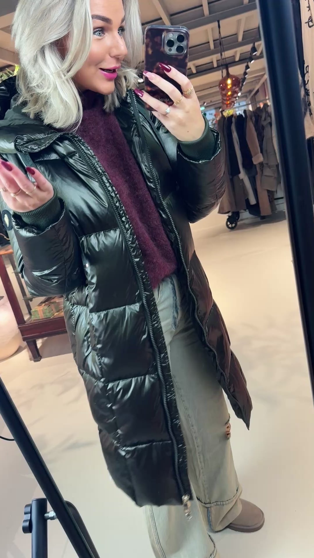 MMNova Metallic Down Jacket - Forest Night