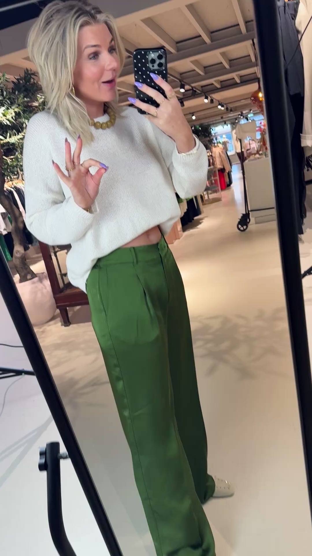 Jules satin smart pants