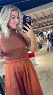 Noki metallic knitted tanktop