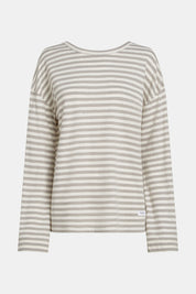 S25F1648LTD Longsleeve stripe - Ecru/Cool grey