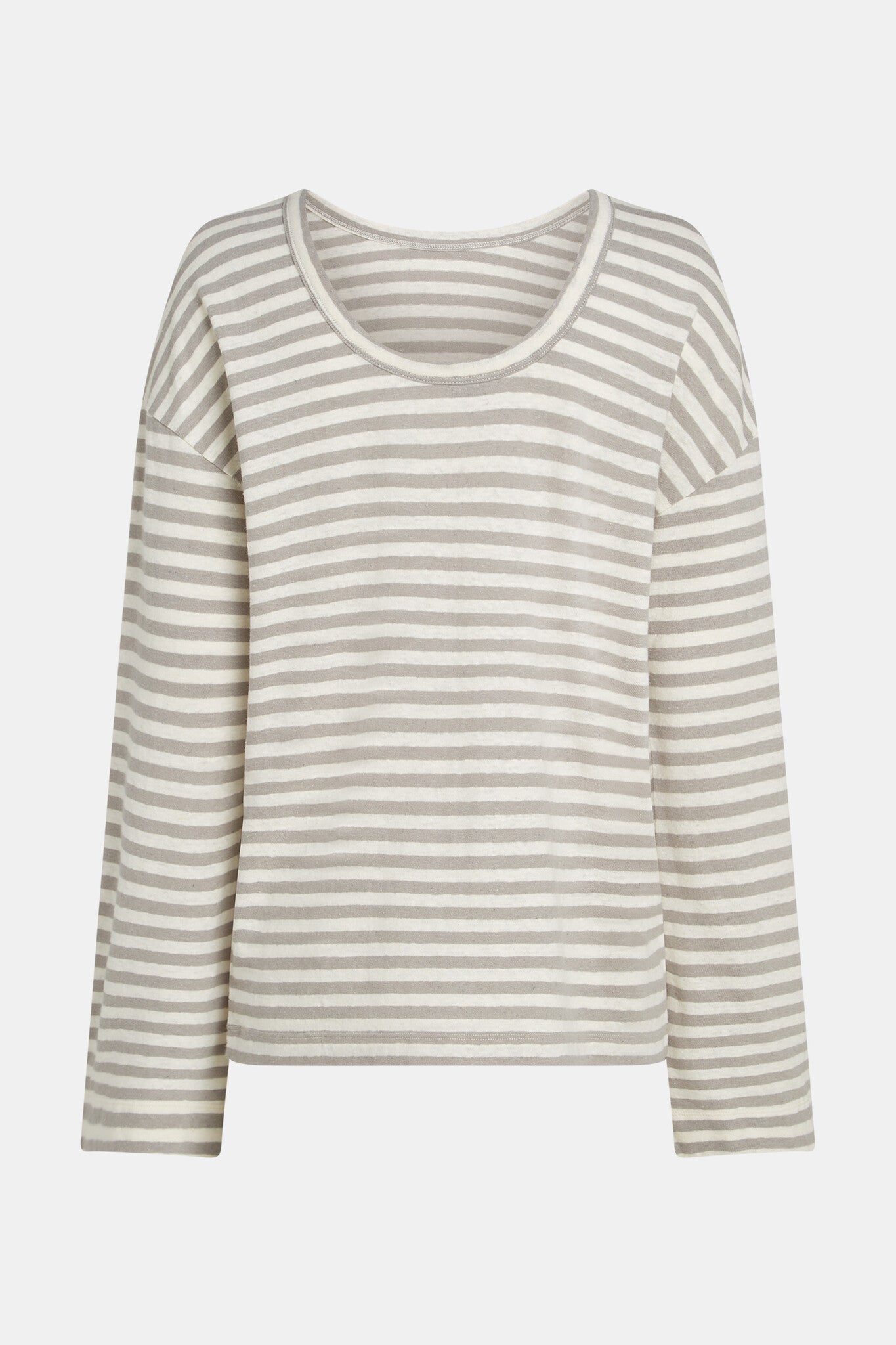 S25F1648LTD Longsleeve stripe - Ecru/Cool grey