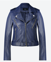 Moss Jacket Leather - Marine Blue