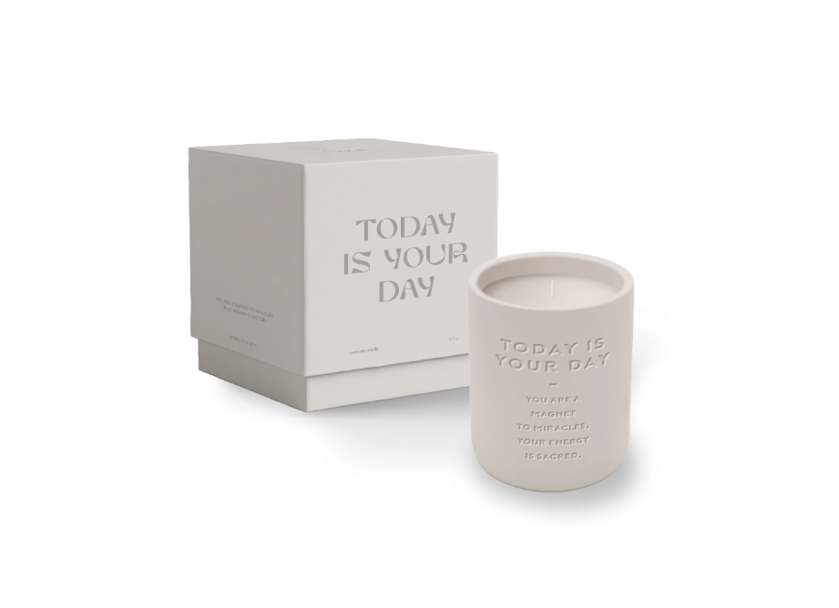 Cemented candle 170gr - Today is your day