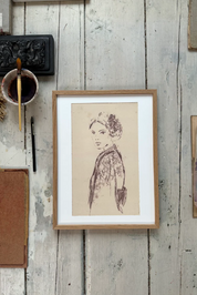 Flowers in my hair 30cm x 40cm