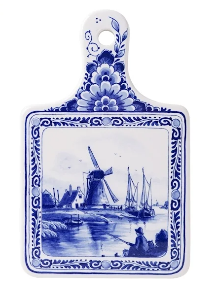 Kaasplank klein molen en visser